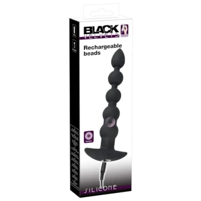 Afbeelding van Black Velvets Anaal Vibrator met Oplopende Flexibele Kralen Oplaadbaar en Stimulerend 21 cm Zwart