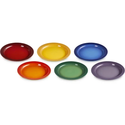 Afbeelding van Le Creuset Dinerborden Regenboog 27 cm Set Van 6 Stuks