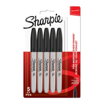 Afbeelding van Sharpie Permanent Markers Fine Point Zwart 5pc