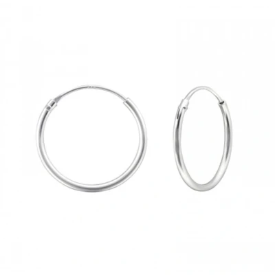 Afbeelding van Oorbellen 925 zilver Oorringen Zilveren oorringen, plain 16 mm