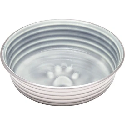 Afbeelding van Loving Pets Le Bol Geglazuurde binnenkant roestvrijstalen hondenbak, antislip, vaatwasmachinebestendig, duurzaam, huisdierenschotel Parijse grijs medium (850 ml)