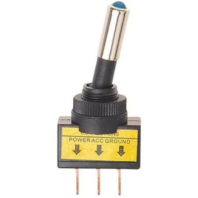 Afbeelding van Pro Plus Wipschakelaar LED 12 x 27 mm Volt Max. 10 Ampère Blauw