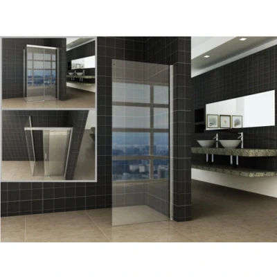 Afbeelding van Wiesbaden Side zijwand voor Softclose 2.0 schuifdeur en Slide nisdeur 80 cm 8 mm Nano