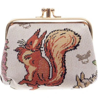 Afbeelding van Portemonnee klip Gobelinstof Peter Rabbit Nutkin Eekhoorn Beatrix Potter