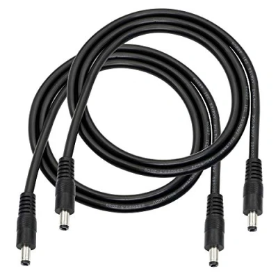 Afbeelding van DC naar kabel, 3FT 18AWG 5,5 mm x 2,1 mannelijk stekker adapter kabel voor LED, CCTV, auto, monitor, enz. (2 stuks)
