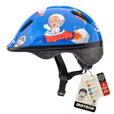 Afbeelding van meteor® fietshelm kinderhelm MTB scooter helm helmet voor downhill scheidingshelm mountainbike inliner skatehelm BMX jongens meisjes Fahrradhelmet bike KS06 (space, S 48 52 cm)