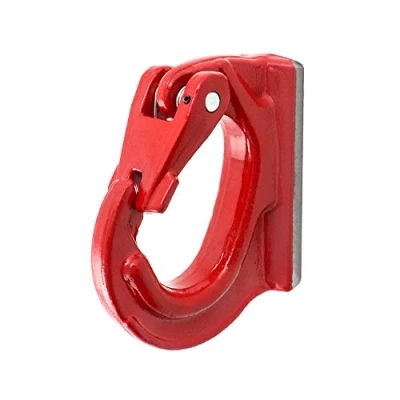 Afbeelding van QWORK® lashaak gemaakt van staallegering, lashaak, geverfd, 3t maximale werkbelasting voor kraanwagen, kraan, tractor, rood