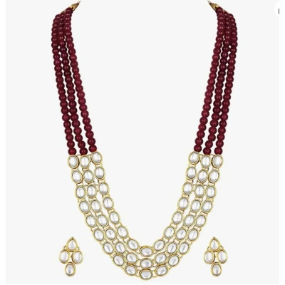 Afbeelding van N3 Collecties Vergulde traditionele lange ketting sieraden set voor Vrouwen
