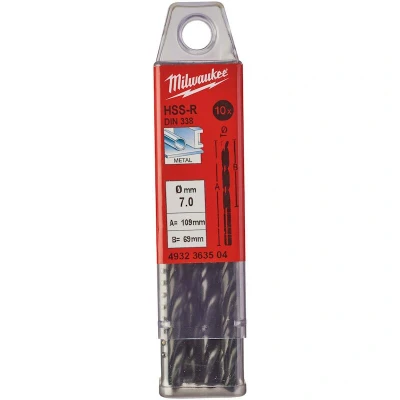 Afbeelding van Metaalboor Hss R 7 X 109 Mm (10 Stuks)