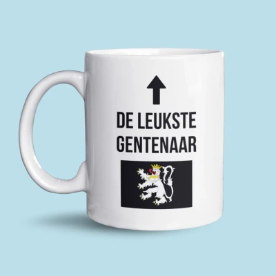 Afbeelding van NietMokken.be Leuke mok “De Leukste Gentenaar Cadeau voor Gentenaars Humor Aan beide zijden bedrukt Vaatwasser en magnetronbestendig Keramische tas 325ml