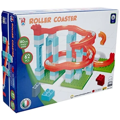 Afbeelding van Androni Knikkerbaan Roller Coaster Set, 62dlg.
