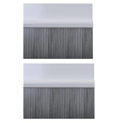 Afbeelding van STORMGUARD 02AM0031000W BDS zelfklevende onderkant van de deurborstel tochtafdichting, wit, 1 m, set 2 stuks