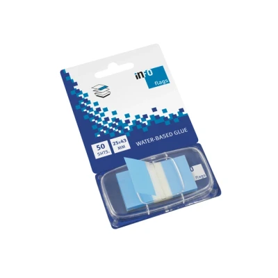Afbeelding van Info flags 25x43mm blauw blister � 50 stuks