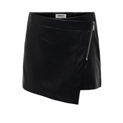 Afbeelding van Only Onlcollie Hw Faux Leather Skort Pnt 15331872 Zwart Dames The Stone