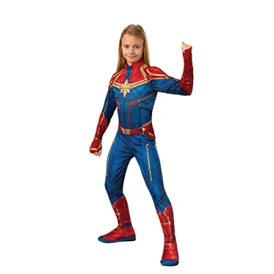 Afbeelding van Rubie&#039;s Officiële Captain Marvel Hero Suit, Kinderkostuum, Middelgrote leeftijd 5 7 jaar