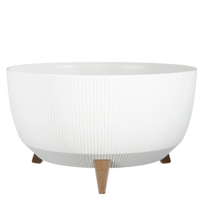 Afbeelding van Mica Decorations Doppio Schaal op Poten H22 x Ã ̃47 cm FSC Mix Wit