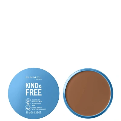 Afbeelding van 1+1 gratis: Rimmel KIND &amp; FREE Vegan Pressed Powder 050 Deep