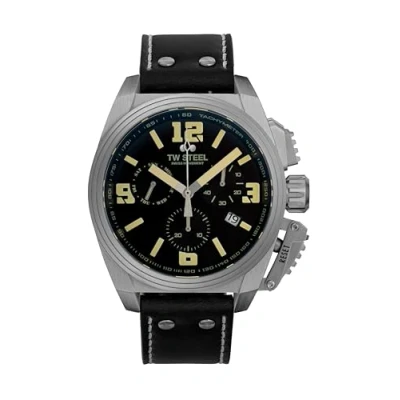 Afbeelding van TW Steel TW1111 Canteen Swiss Movement Chrono Zwart Leer 46mm