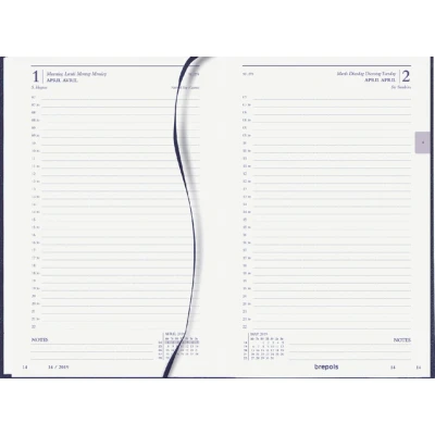 Afbeelding van Agenda 2024 Brepols Saturnus Luxe 1dag/1pagina blauw