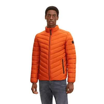 Afbeelding van TOM TAILOR Uomini Lichtgewicht gewatteerde jas 1031474, 19772 Gold Flame Orange, S