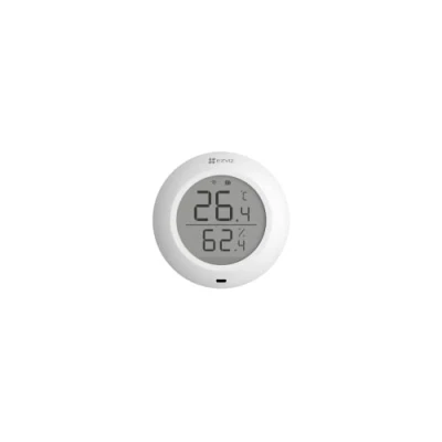 Afbeelding van EZVIZ Slimme temperatuur en vochtigheidssensor, mini hygrometer draadloze binnenthermometer realtime monitoring gegevensopname onmiddellijke waarschuwingen via mobiele app voor babykamer kantoor (T51C)