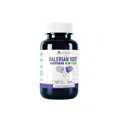 Afbeelding van Alzuro Labs Valeriaan (Valeriaan), 2.000 mg equivalent (500 4:1 extract), 120 veganistische capsules, hoge dosis, voorraad voor 4 maanden, laboratoriumgetest, GMP gecertificeerd
