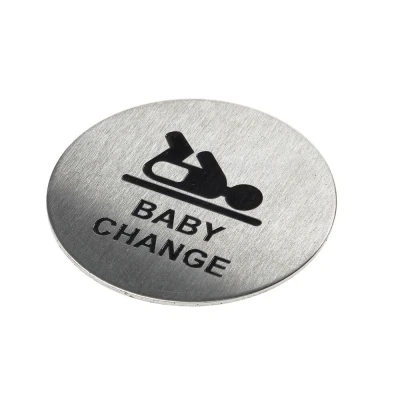 Afbeelding van Pictogram rvs zelfkl. 75mm babykamer