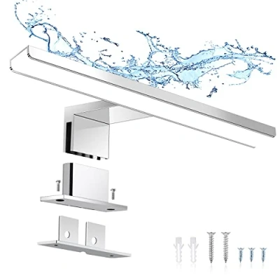 Afbeelding van ERWEY 2 in 1 LED spiegellamp IP44 badkamerlamp badlamp make up licht 230V kastverlichting spiegelkast opbouwlamp badkamer klemlamp wandlamp