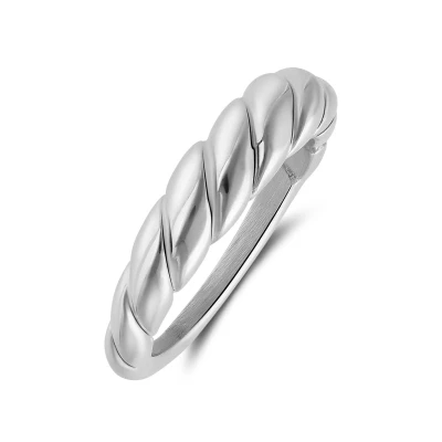 Afbeelding van Lucardi Ring silvercoloured, Dames, Maat: 63, Silver coloured