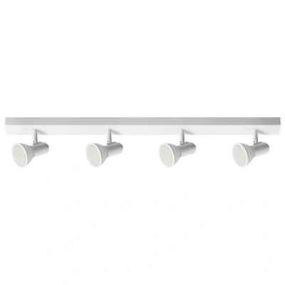 Afbeelding van Miratic Wand en Plafondarmatuur Wandlamp Plafondlamp GU10 60W Wit Moderne Ceiling Light voor een Stijlvol Interieur (4x60W)