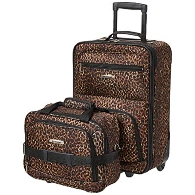 Afbeelding van Rockland Mode Softside Rechtopstaande Bagage Set, Luipaard, Eén maat, Set
