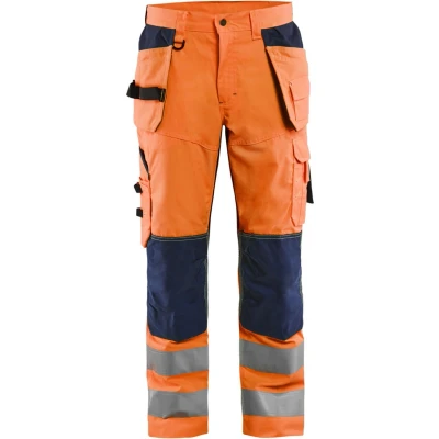 Afbeelding van Blaklader Werkbroek High Vis met ventilatie 1565 1811 Oranje/Marineblauw C60