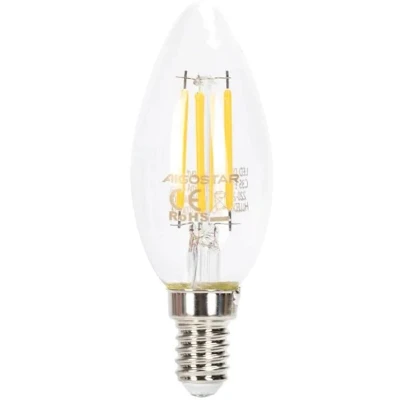 Afbeelding van Aigostar Kaarslamp E14 dimbaar warmwit C35 LED 4W 400Lm=38W halogeen verlichting helder glas 2700K
