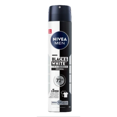 Afbeelding van NIVEA Invisible for Black &amp; White Power deodorant spray 6 x 200 ml voordeelverpakking