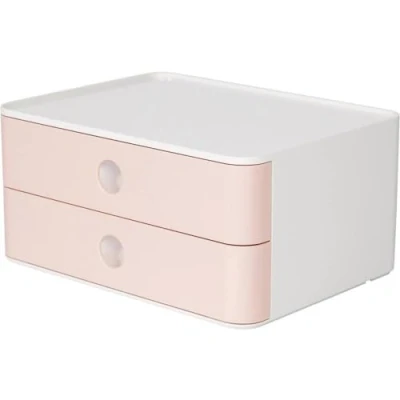 Afbeelding van Han ladenblok Allison, smart box met 2 laden, wit/roze