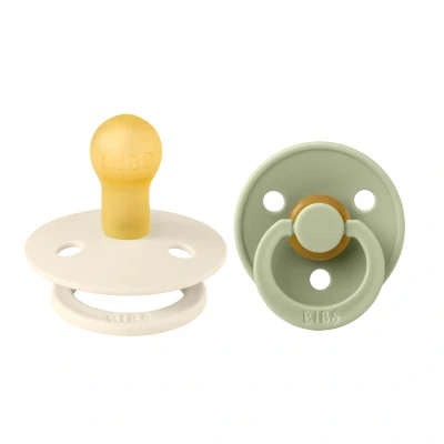Afbeelding van BiBS Colour Pacifier Stage 3 Fopspeen 2 stuks Sage / Ivory