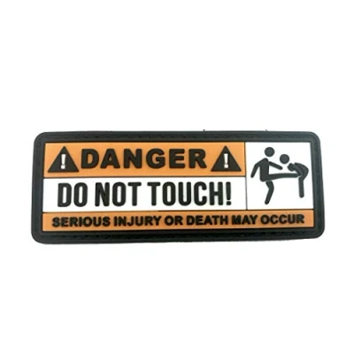 Afbeelding van Danger Do Not Touch PVC Klett Emblem Abzeichen Patch