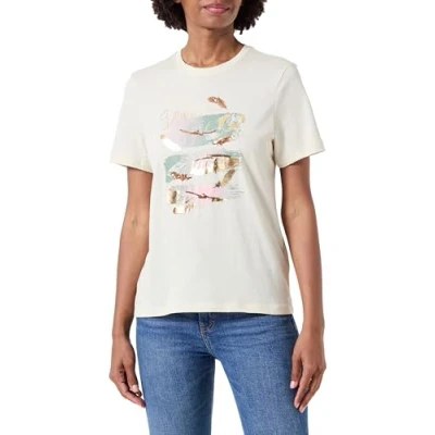 Afbeelding van ONLY Dames Onlkita Reg S/S Mix Top Box Cs JRS Ex. T shirt, Birch/Print: Dream On, S