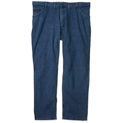 Afbeelding van Wrangler Men&#039;s Big Tall Authentics Classic Regular Fit Jean, Stonewash Dark, 46x32