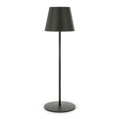 Afbeelding van Oplaadbare LED tafellamp, touchdimmer, wit + RGB, IP54. Zwart