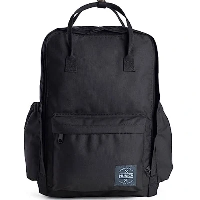 Afbeelding van Munich Backpack Cour Large Black, modieuze handtas, uniseks, volwassenen, zwart 095, Zwart, Eén maat