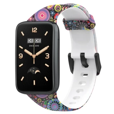 Afbeelding van Siliconen bandje met print Multicolor Xiaomi Smart band 7 Pro