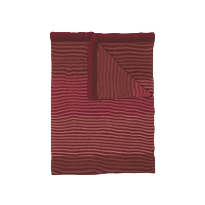 Afbeelding van Plaid Pip Studio Blockstripe Pink Katoen 130 x 170 cm