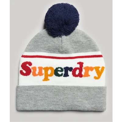 Afbeelding van Superdry Essential LOGO Muts, Dames, Maat: One Size, Grey marl multi