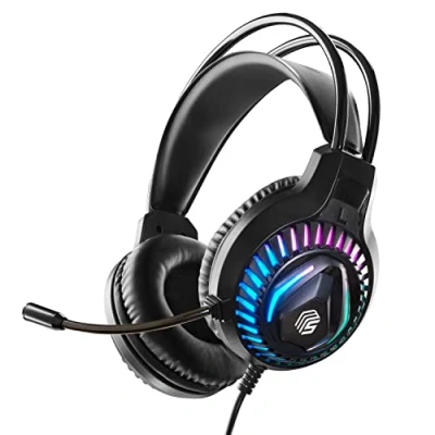 Afbeelding van Music Sound Predator gaming headset met geïntegreerde RGB verlichting microfoon verstelbare hoofdband