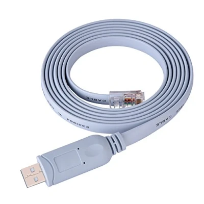 Afbeelding van Richer R Kabel USB naar RJ45, 2.0 stekker RJ45 stekker, CAT5, plat, voor routers, switches (Cisco), Huawei, Juniper, 3COM, Ruijie Routers/Switches/Ap Wij