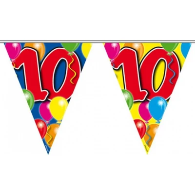 Afbeelding van 3x Vlaggenlijn 10 jaar meter Vlaggenlijnen