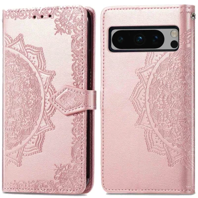 Afbeelding van Google Pixel 8 Pro Hoesje Kunstleder iMoshion Bookcase Rosé goud Telefoonhoesje