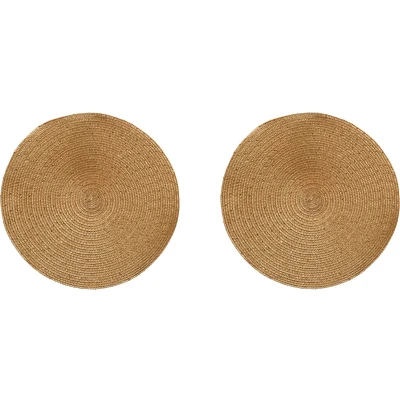 Afbeelding van 6x stuks ronde Placemats goud 38 cm van kunststof