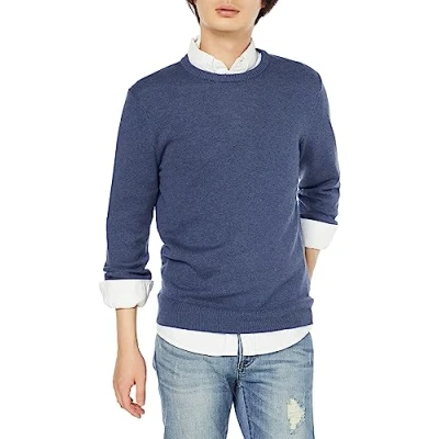 Afbeelding van Amazon Essentials Men&#039;s Trui met ronde hals (verkrijgbaar in grote en lange maten), Heideblauw, L